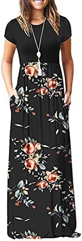 Ulanda Elegant Women's Maxi Dress Floral Printed Autumn Long Sleeves Casual Tunic Long Maxi Dress …