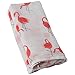 Boy and Girl 100% Cotton Swaddle Blanket, Cute Baby Bamboo Muslin Blankets for Large Size 47 x 47 inches (Flamingo)