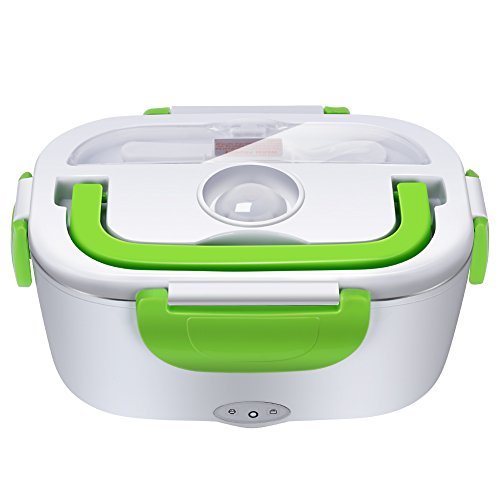 GHB Electric Lunch Box Food Heater Portable Lunch Heater with Removable Stainless Steel Container Food Grade Material