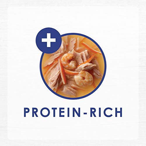 Purina Fancy Feast Limited Ingredient Wet Cat Food Complement, Broths With Tuna, Shrimp