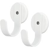 Magnetic Wreath Hanger, 2 Pack Heavy Duty Magnets with Hook for Refrigerator, Christmas Decoration Magnetic Hooks for Metal Front Door, Cruise Hook Hanger for Hanging Cabins Grill Coat Pattern (White)