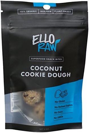 Ello Raw Superfood Snack Bites, Coconut Cookie Dough, Gluten-Free, Dairy-Free, Vegan, Organic, 2.0 Ounces