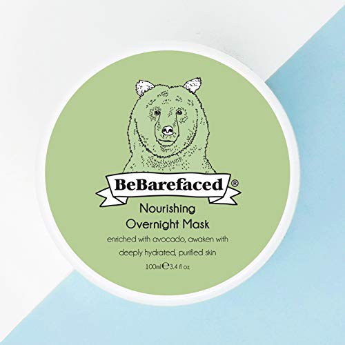 BeBarefaced Overnight Avocado Organic Face Mask For Sensitive Skin Soothing Nourishing