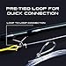 M MAXIMUMCATCH Maxcatch Fly Fishing Tapered Leader Line 6 Pack -Pre-Tied Loop- Tensile Strength- Abrasion Resistance- Low Memory 7.5ft/9ft/12ft/15ft, 0X-7X