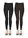 K. Bell Women's 2 Pack Soft and Warm Fleece Lined Leggings
