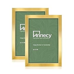 Annecy 4x6 Picture Frame Gold（2 Pack）, 4 x 6