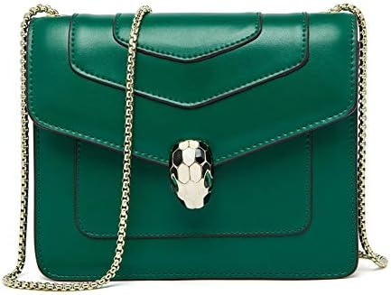 FairyBridal Women Snake Head Cover Snake Bone Chain Crossbody Bag