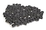 Milltown Merchants 4/10 Inch (10 mm) Ceramic Mini Mosaic Tile, 1 Pound (16 oz. Bag) (1 Pound, Black)
