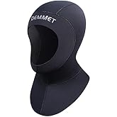 DEMMET Scuba Diving Hood 1.5MM Neoprene Wetsuit Hood Cap for Men Women, Thermal Surfing Snorkeling Hood with Shoulder Cover for Kayaking Swimming Sailing Canoeing Water Sports