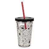 Disney Store 101 Dalmatians Acrylic Tumbler Straw Fast Food Cup 2014 Small
