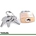 Mini Luggage Lock Set (Heavy Duty Brass) - Set Includes 3 Small Keys - Perfect Padlock for Securing Your Suitcase, Jewelry Boxes, Gym Locker, Tote, Mini Fridge, Cabinet, and More!