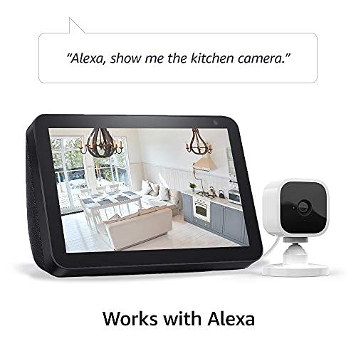 BLINK MINI – COMPACT INDOOR PLUG-IN SMART SECURITY CAMERA, 1080P HD VIDEO, NIGHT VISION, MOTION DETECTION, TWO-WAY AUDIO, EASY SET UP, WORKS WITH ALEXA – 2 CAMERAS (WHITE)