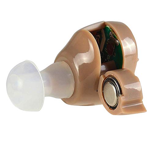 Personal Hearing Aid, in The Canal (ITC) in Ear Hearing Aid, FDA Approved with Replacement Domes and Batteries, Comfortable Design by Wellness Tree