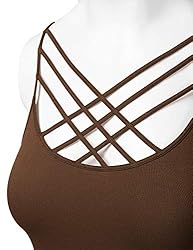 Women's Front Criss Cross Strappy Wirefree Fitness