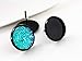 Finyosee 20 Pieces 316 Stainless Steel Blank Stud Earring Bezel Setting Post Cup Fit for 12mm, 20 Pieces Butterfly Earring Backs for Jewelry Making and DIY Findings(Black)