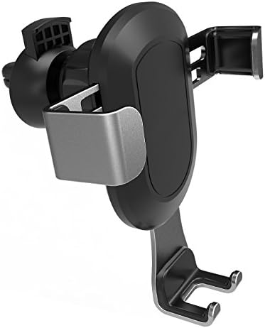 Car Phone Holder,Upgrade Air Vent Gravity Sensing Auto Lock Metal Car Phone Mount Smart No Touch Design One hand Operate for iPhone X/8/7/6s/Plus/5S/4S, Samsung S8/S7/S6/Note and Other Smartphones