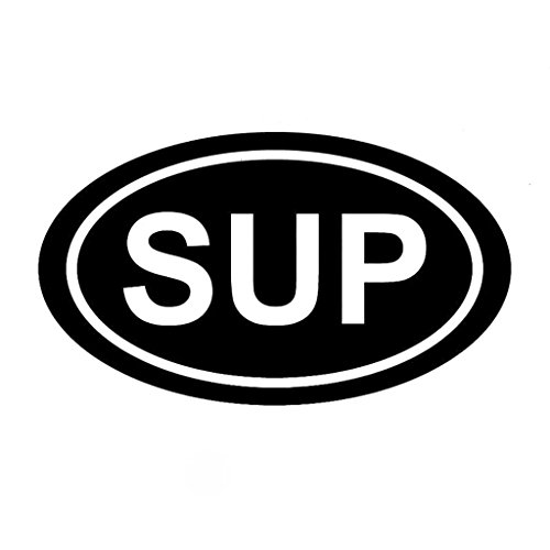 SUP Stand Up Paddling Vinyl Decal Sticker | Cars Trucks Vans Walls Laptops Cups | Black | 5.5 inches | KCD954