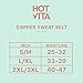Hot Vita Copper Sweat Belt – Compression Waist Slimmer – Stomach Band for Women's Workouts – Designed to Increase Circulation and Pain Relief (Black, Small/Medium)