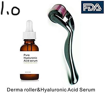 Derma Roller Cosmetic Microneedle Roller for Face, 540 1.0mm Titanium Microneedles- Home Use DermaRoller Kit, Micro Needles Facial Roller Includes Free Storage Case Made by Worldzx-d01