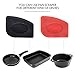 American Brothers Premium Durable Grill Pan Scraper Set Tool and Silicone Hot Handle Holder for Cast Iron Skillets, Frying Pans & Griddles,5-Pack