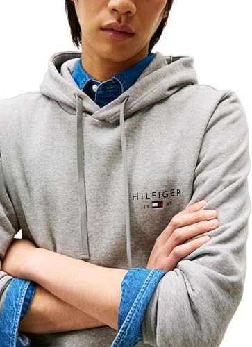 Herren Hoodie Brand Love Small mit Bauchtasche, Grau (Medium Grey Heather), M