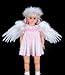 FashionWings (TM Children's Unisex White Spread Feather Angel Wings Halo