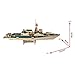 Laser Cut DIY 3D Assembly Jigsaw Puzzles Handmade Educational Woodcraft Wooden Model Kits Set Toy for Kids Youth Teenage and Adult (Destroyer Ship)