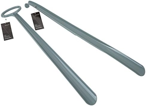 SILUNO 24” Inch Extra Long Handle Shoehorns – 2 in 1 Set: Shoe Horn Ring &amp; Shoe Horn Hook – Save your Back with our Ultra Comfortable Shoe Horns - Suitable for Men Women Kids Elderly