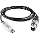 USB to DMX512 3PIN XLR Interface Adapter Computer PC Stage Lighting Controller Dimmer USB to DMX RS485 Serial Converter Cable (Length:9.8ft)