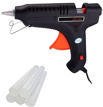 OKASTA 100W Leak Proof 10 Stick Heavy Hot Melt Glue Gun, 11 mm (Multicolour)