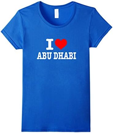 Womens I Love Abu Dhabi T-Shirt - I Heart Abu Dhabi Shirt Small Royal Blue