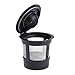 Xubox Reusable Coffee Filter, 6 Refillable Coffee Solo Filter Pod Single Stainless Mesh Compatible with Keurig Coffee Brewer System, Black Reusable Coffee Filters