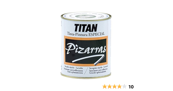 Titan 01B180134 - Pintura para pizarras NEGRO Titan 750 ml ...