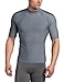 Kanu Surf Men's Fiji UPF 50+ Short Sleeve Sun Protective Rashguard Swim Shirt, Charcoal, X-Large