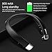 LIUHE [Newest V5.0] Bluetooth Headphones Speaker 2 in 1 Neckband Portable Wireless Headset Wearable Speaker True Stereo Sound Sweatproof Headphones with Retractable Earbuds Built-in Microphone