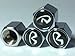 Infiniti Nissan Black Anti-theft Car Wheel Tire Valve Stem Caps