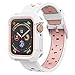 Case and Band Compatible with Watch Series 3/2/1 38mm, Silicone Strap with Ventilation Holes and Shock Resistant Bumper Cover Replacement for Watch Series 3/2/1