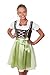 Bavarian Women's Dirndl dress 3-pieces with apron and blouse green pink