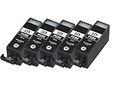 HI-VISION HI-YIELDS Â® Compatible Ink Cartridge Replacement for Canon PGI-225 (Black, 5-Pack), Office Central