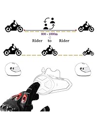 Gelaten   Casco para motocicleta (Bluetooth, BT S3, sistemas de comunicación para 2 o 3 conductores (FM, radio, manos libres, rango 2,624.7 ft) y 1 paquete