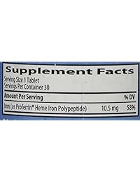 proferrin es Heme Hierro polypeptide Suplemento dietético, 30 Count