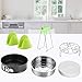 Instant Pot Accessories Set/Non-stick Springform Pan, Including Steamer Basket/Egg Steamer Trivet (Steaming Stand) / 50 Pcs Parchment Paper/Cooking Mitts/Dish Clip Fits 5,6,8 Qt Instant Pot