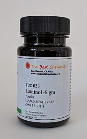 Luminol En Poudre 5g - Produit Chimique Pour Expériences De Chimiluminescence - Détection Traces (à Usage Scientifique)
