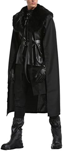 FS Adult's Kid's Black Halloween Costume Knight Watch Cosplay Cloak Outfit Set