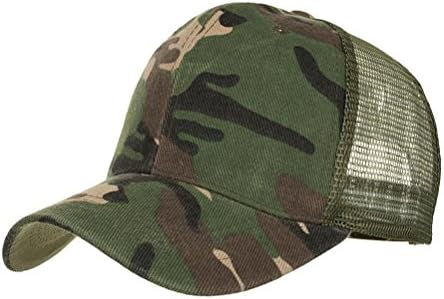 Aniywn Clearance Price!Camouflage Summer Cap Mesh Hats for Men Women Casual Hats Hip Hop Baseball Caps (Free, Army Green)