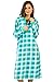 Casual Nights Women's Plaid Long Sleeve Zip Up Long Nightgown - Green - Large