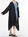 Mordenmiss Women's New Loose Thin Garb Drape Open Front Cardigan L Long Sleeve Black