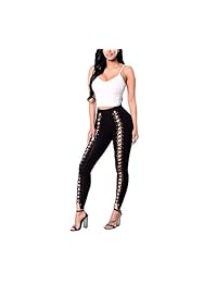 Leggings sexys para dama con parte delantera hueca, XL