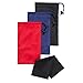 Mamlyn Set of 3 Microfiber Soft Sunglasses Pouches, With Drawstring Closure