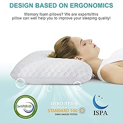 MUUEGM Gel Memory Foam Pillows, Cooling Pillow for